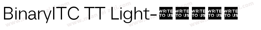 BinaryITC TT Light字体转换